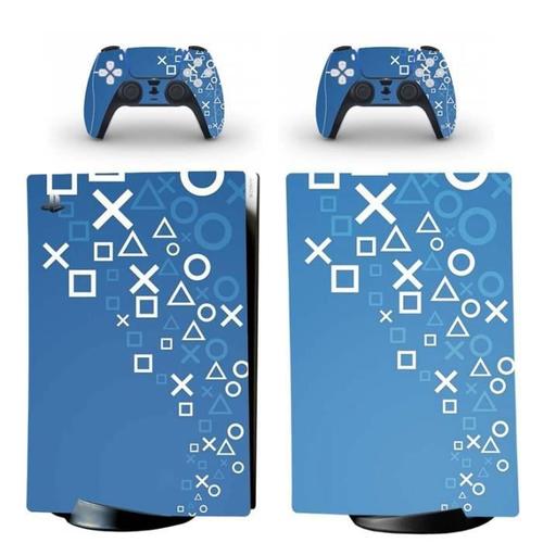 Simple Motif Ps5 Sticker Skin Peau D'autocollant De Protection Pour Ps5 Playstation 5 Console Et 2 Controleurs