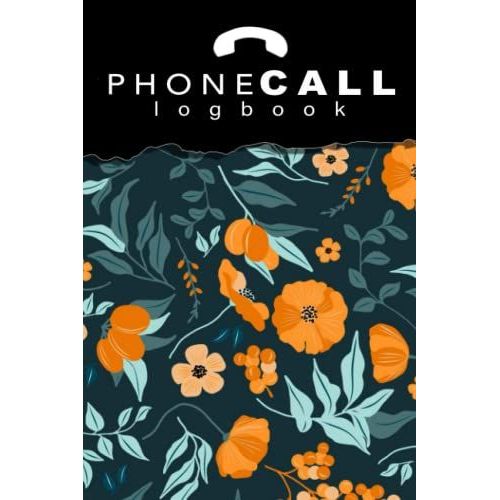 Simple Phone Call Log Book | Voicemail Log Book | Phone Message Book | Cute Floral, Flower, Garden Theme Cover | 6x9 Inches | 120 Pages | Volume 2   de Artist, Toaster  Format Broch 