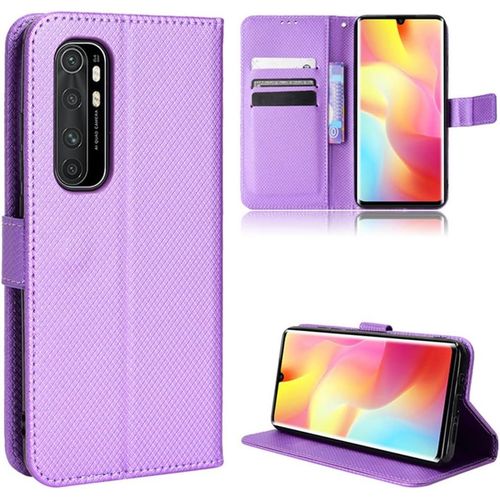 Simplicity tui  Rabat En Cuir Pour Tlphone Portable Xiaomi Mi Note 10 Lite Note10lite Avec Emplacements Pour Cartes Violet