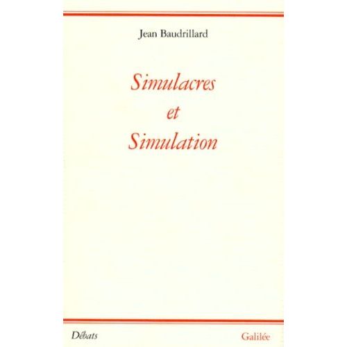 Simulacres Et Simulation Sciences humaines et spiritualité Rakuten