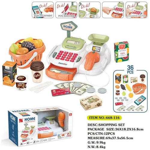 Simulation De Caisse Enregistreuse De Luxe Pour Enfants, Jouet De Simulation De Supermarch, Maison De Jeu, Cadeau D'achat Gt, Nouveau