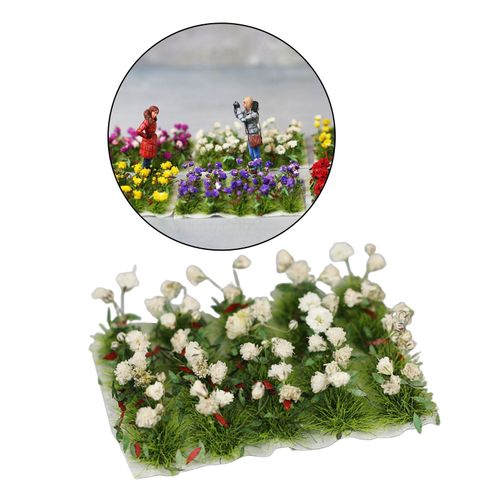 Simulation De Grappe De Fleurs, Modle Architecture De Jardin De Chemin De Fer, Paysage D'Herbe