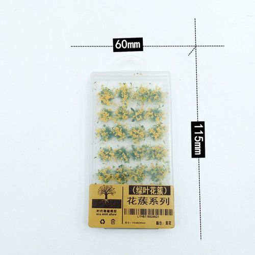 Simulation De Grappes De Fleurs  Faire Soi-Mme, 28 Pices, chelle 1:35/1:48/1:72/1:87, Tableau De Sable, Feuilles Vertes, Fleurs Jaunes