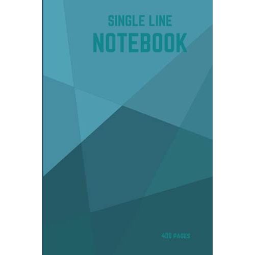Single Line Notebook: Blue Cover Notebook 6''x9'' 400 Pages   de Abhishek, Kumar  Format Broch 