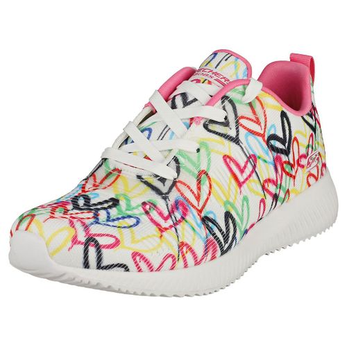 Skechers Bobs Squad Starry Love Femme Baskets Mode Blanc Multicolore - 40
