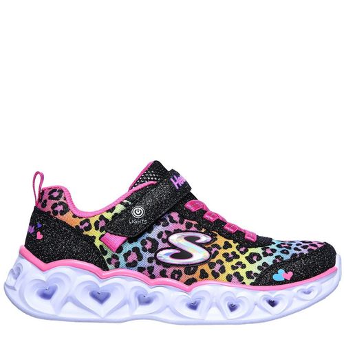 Skechers Heart Baskets Lumineuses Chaussures Filles Taille 28 Couleur Noir/Multi