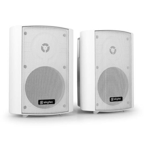 Skytec Paire Enceintes 2 Voies Montage Mural ou Plafond 200W