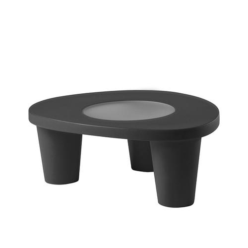 Slide Table Basse Low Lita Table (Noir - Polythylne / Verre)
