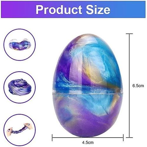 Slime Moelleux Slime Bricolage Slime Cristal Argile Slime Soulagement Du Stress Jouet Pour Les Enfants  Partir De 3 Ans 3 Pack En Forme D'oeuf Cadeau