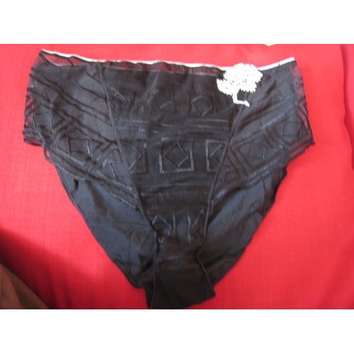 Slip Culotte Devant Translucide Noir Et Blanc Com Neuve 42 44