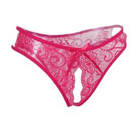 Slip En Dentelle Multicolore Sous-vêtements Ouvert Culottes Fesses Lingerie  Rose