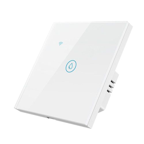 Smart 20A Haute Puissance Chauffe-Eau Commutateur APP Timing Control cran Tactile Commande Vocale Fonctionne avec Alexa/Google Home,Blanc
