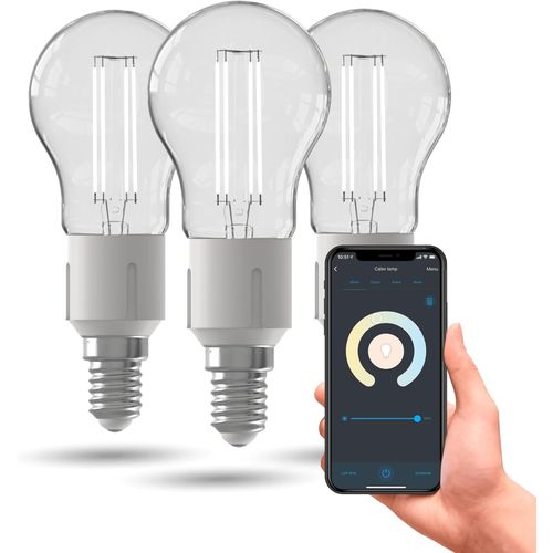 Smart Ampoule Filament Led Sphrique P45 E14 Cct Wifi, 450lm, 4,5w, Alexa/Google/Siri, Blancs 1800-3000k, Dimmable, Scnarios, Sans Pont, Wifi 2.4ghz (3)[Amp747400]