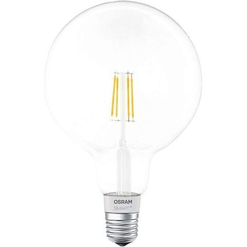 Smart+ Ampoule Led  Filament Connecte - Culot E27 - Forme Globe - Dimmable - Blanc Chaud 2700k - 5,5w (quivalent 50w) - Bluetooth - Compatible Siri Sur Apple & Alexa Sur Android[Amp747582]