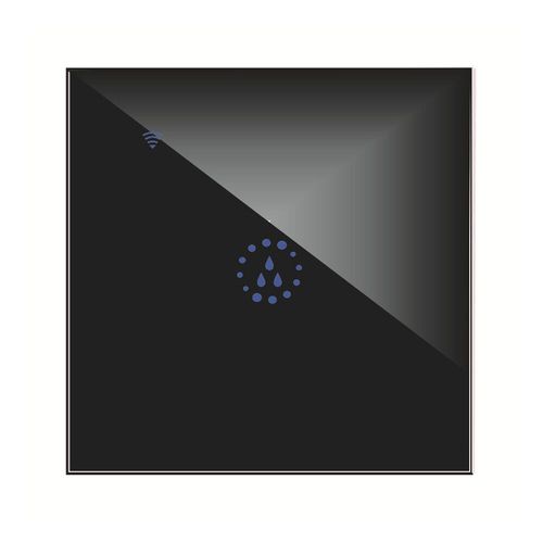 Smart Switch Touch Panel Voice Remote Control Timer Les commutateurs de chauffe-eau extrieurs fonctionnent avec Alexa Google Home pour Smart Home, Noir
