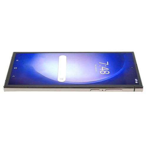 Smartphone 6,8 pouces 12 Go Plus 256 Go 6800 mAh Face débloqué HD Écran perforé Quad Core Téléphone portable pour Android 10 Blanc