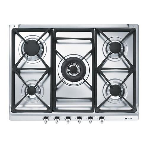 Smeg SE70SGH-5 Table de cuisson au gaz Acier inoxydable - 5 foyers