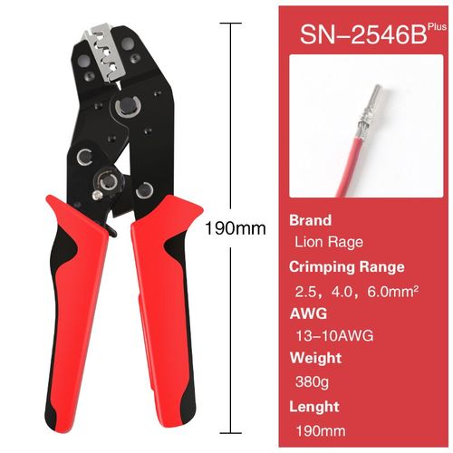 Sn-2546b - Outils De Sertissage Snx, Terminaux  Mchoires Interchangeables, Jeux De Pinces  Cliquet Pour Xh2.54/Dupont 2.54/2.8/4.8/6.3/ Non Isol/Virole