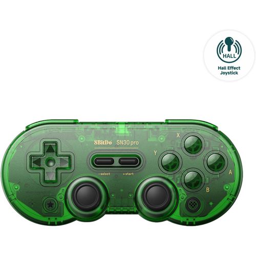 Sn30 Pro Bluetooth Manette, Joystick  Effet Hall, Manette Sans Fil Compatible Avec Switch, Apple, Windows, Steam Deck, Android Et Raspberry Pi (Vert)