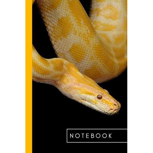 Snake In The Wild: Beautiful Yellow Python Blank Lined Journal - For Students Kids Boys And Girls For Taking Notes - Ruled Paper - Great Birthday / ... College - Travel Trip Journal Writing   de unknown  Format Broch 