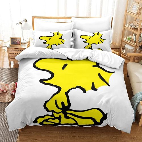 Snoopy C Parure De Lit En Microfibre Douce, Housse De Couette Avec Taies D'oreiller, Pour Chambre D'enfants Et D'adultes, Chien De Dessin Anim, Signe 3d