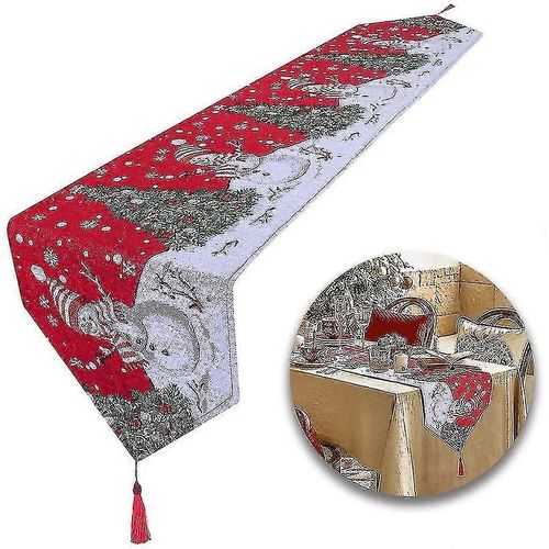Snowmen Print Motif Chemin De Table De Nol, Chemin De Table De Nol