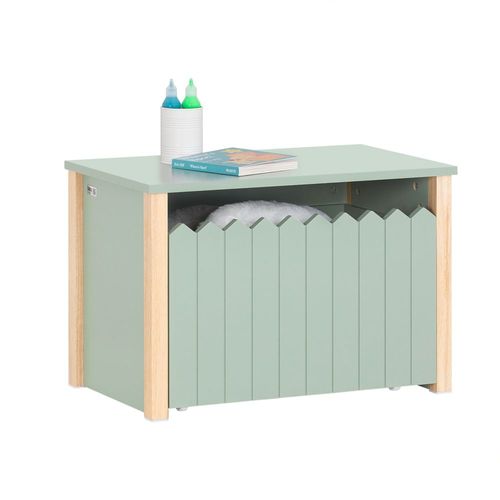 Sobuy Coffre  Jouet Pour Enfants Coffre Enfant Table De Chevet Pour Chambre DEnfant, Meuble De Rangement Avec 1 Tiroir  Roulettes, 60x35x41 Cm, Vert Kmb96-Gr