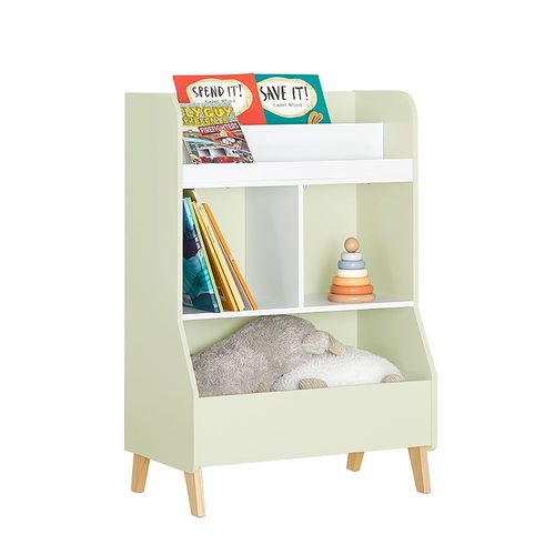 Sobuy tagre De Rangement Jouets Pour Enfant, tagre  Livres, Meuble De Rangement Pour Chambre DEnfants, Bibliothque Avec 2 tagres Et 3 Compartiments Ouverts, 60 X 36 X 89 Cm, Kmb90-Gr