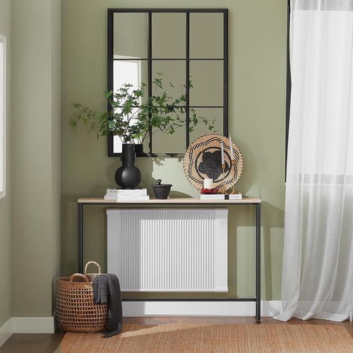 Sobuy Fsb19-Xl-Z Table Console Table D'appoint Bout De Canap Table D?Entre Cadre Et 4 Pieds En Fer - L120cm X P20cm X H80cm