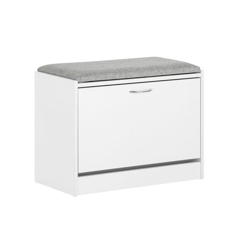 Sobuy Fsr16-Hg Banc Armoire  Chaussures 1 Abattant Avec Coussin Meuble D?Entre Coffre Rangement Pour Chaussures