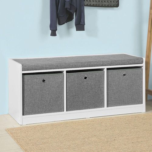 Banc De Rangement Avec Coussin Rembourr Meuble Entre - Sobuy Fsr65-Dg