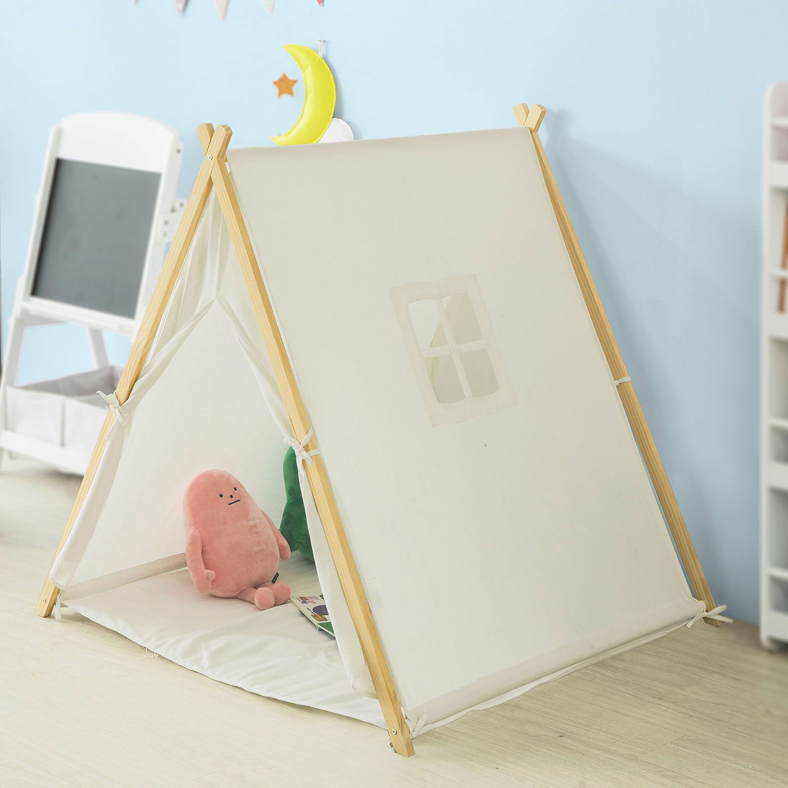 Sobuy Oss02 W Tipi Tente Enfant Pour Garcon Et Fille Avec Tapis De Sol Teepee Tente De Jeu Pour Enfants Rakuten