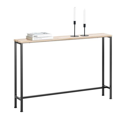Sobuy Table Console Table D'appoint Bout De Canap Table DEntre Cadre Et 4 Pieds En Fer - L120cm X P20cm X H80cm, Fsb19-Xl-Z