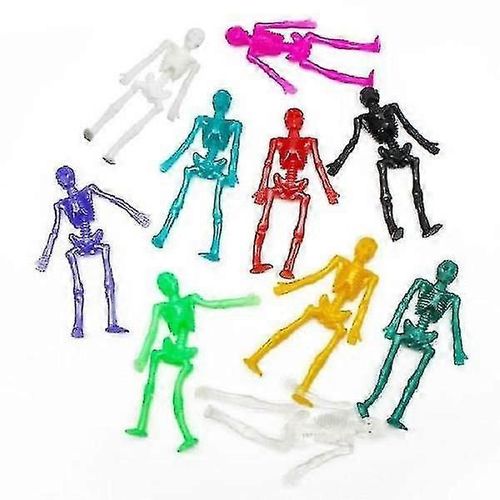 Soft Rubber Elastic Skull Decompression Toy 10pcs Mixed Colors