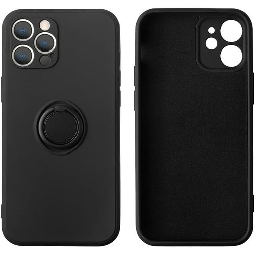 Soft Tpu Silicium Liquide 360 Ring Etui With Protection De La Camra tui Housse Coque Silicone Silikon Cover Silicon Case Pour Iphone 12 Pro 6.1