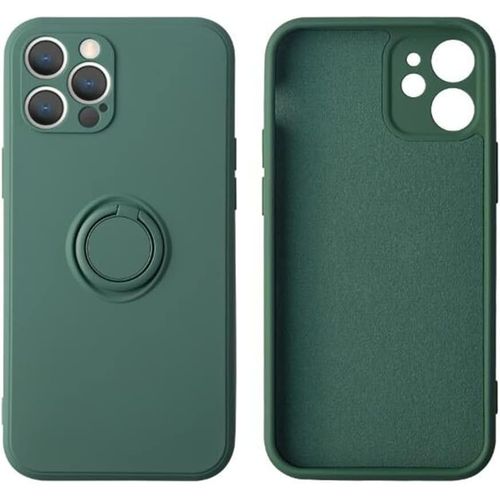 Soft Tpu Silicium Liquide 360 Ring Etui With Protection De La Camra tui Housse Coque Silicone Silikon Cover Silicon Case Pour Iphone 12 Pro Max 6.7