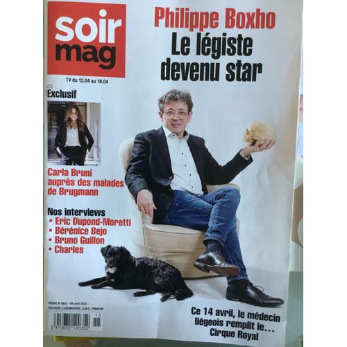 Soirmag 4842 Philippe Boxho Carla Bruni Berenice Bejo Bruno Guillon Charles ric Dupond-Moretti Jean-Claude Van Damme Amadou Bagayoko Alice Guy Kim Wilde Nicole Avril Botox Chadwick Boseman