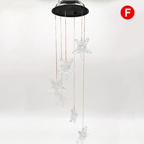 Solaire Wind Chime Chandelier Couleur Changeant Solaire String Colibri Papillon Lumires Maison Fournitures A