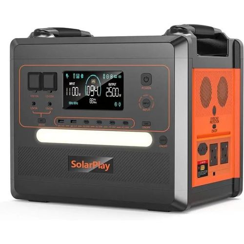 Solarplay Portable Electric Station Solar Generator, With 12 Output Connectors, Lifepo4, Ups For Camping, Power Outages With 5 Years