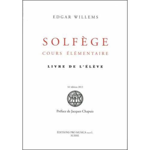 Solfge, Cours lmentaire - Livre De L'lve    Format Broch 