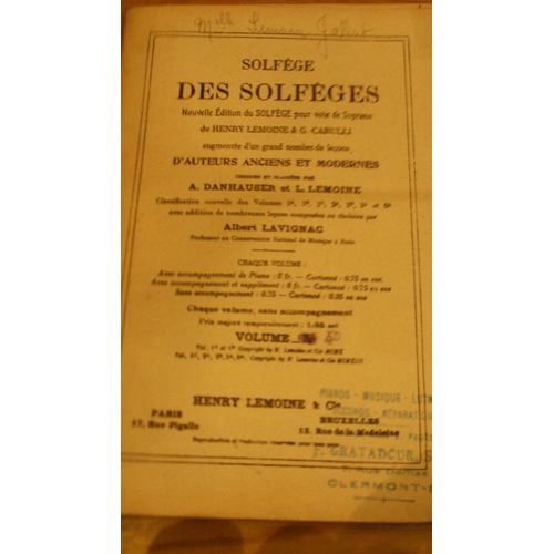 Solfge Des Solfges Nouvelle dition Du Solfge Pour Voix De Soprano De Henri Lemoine & G. Carulli- Volume 4d