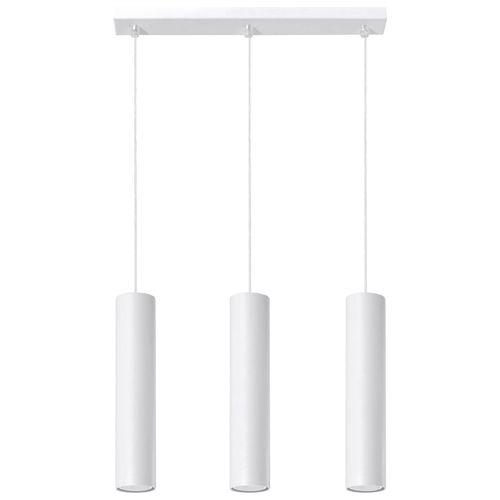 Sollux Lagos - Luminaire Suspendu  3 Ampoules Staight, Blanc, Gu10