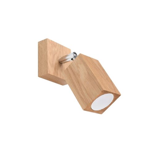Sollux Lighting Keke Spot Simple Carr En Chne Bois, 1x Gu10