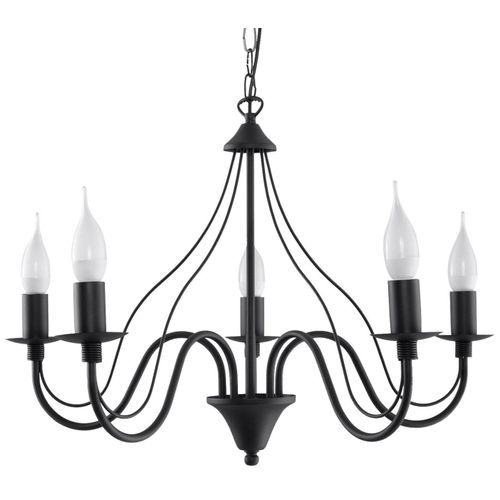 Sollux Minerwa - Lustre  5 Bras Multiples Noir, E14
