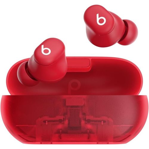 Solo Buds couteurs Bluetooth Sans Fil | 18 Heures D'Autonomie | Compatibilit Apple Et Android | Microphone Intgr Rouge Transparent[FIL6162397]