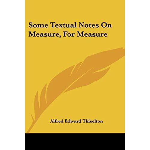 Some Textual Notes On Measure, For Measure    Format Broch 