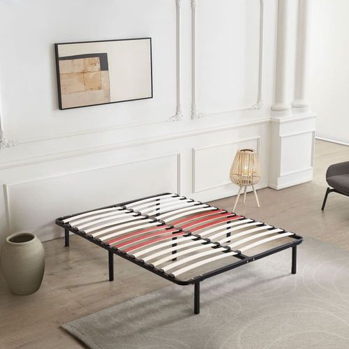 Sommier  Lattes Cadre Mtallique Avec Soutien Lombaire 90x190 Cm