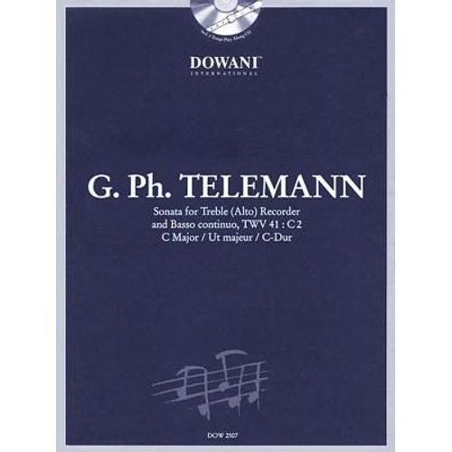Sonata For Treble (Alto) Recorder And Basso Continuo, Twv 41 : C2, C Major / Ut Majeur : C-Dur