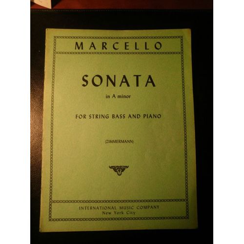 Sonata In A Minor For String Bass And Piano