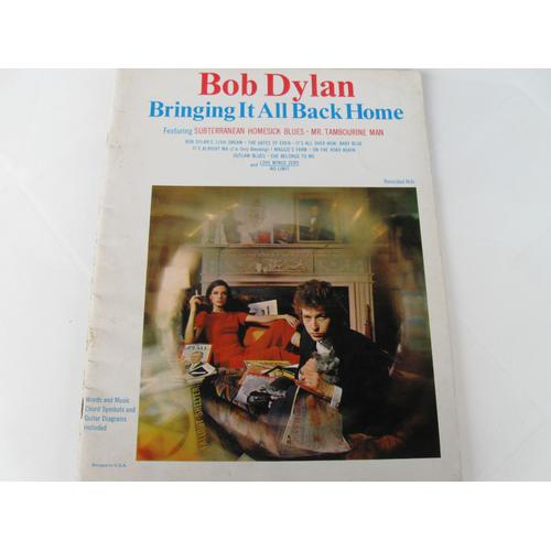 Song Book Bon Dylan Bringing It All Back Home